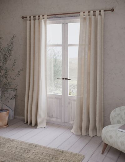 Acapulco Sheer Embroidered Tab Top Curtains